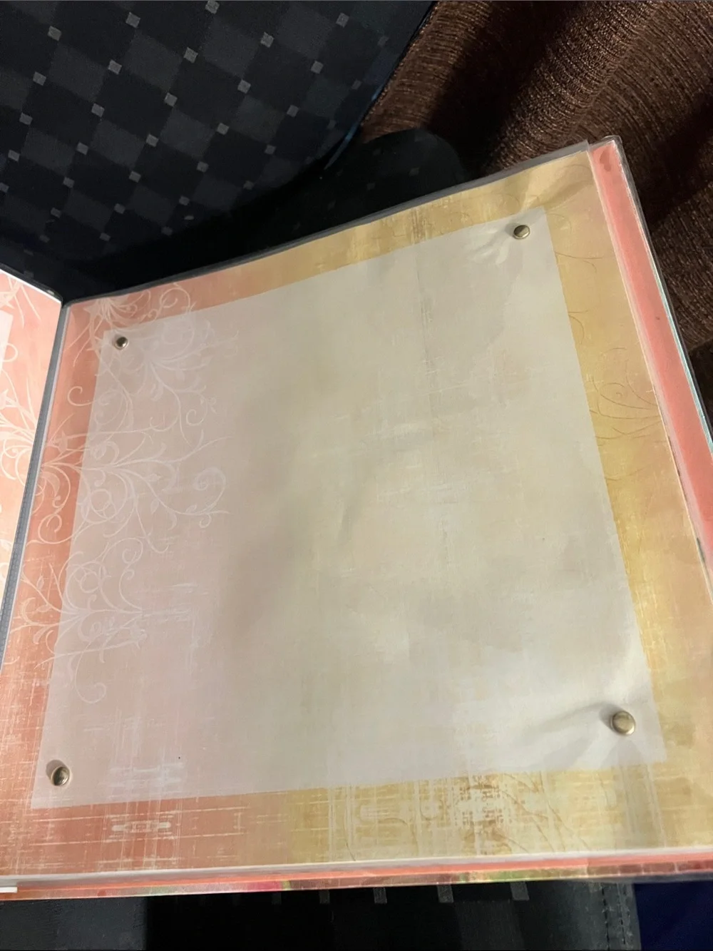 Scrapbook Decorative 12x12 Album Pages - Coral & Teal